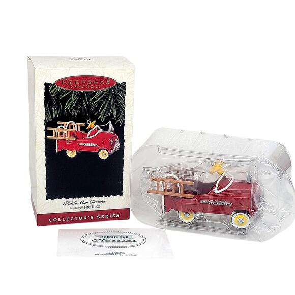 Vtg 1995 Hallmark Keepsake Ornament Kittie Car Classics Murray Red Fire Truck #2 - Picture 1 of 6